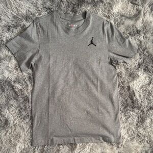 Men Jordan Gray Tee with black logo Large